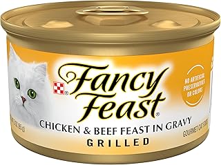 Purina Fancy Feast Grilled Chicken & Beef Feast Wet Cat Food (24) 3oz Cans