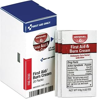 First Aid Only Refill For Smartcompliance General Business Cabinet, Burn Cream, 0.9g Packets, 20/box