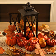 Cheawrtz Artificial Pumpkins, 16 Piece Foam Set, Orange Yellow Red with Berries and Leaves