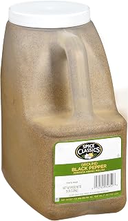 Spice Classics Ground Black Pepper, 5 lb - One 5 Pound Container of Bulk Ground Black Pepper for Back-of-House Use for Cooking and Grilling