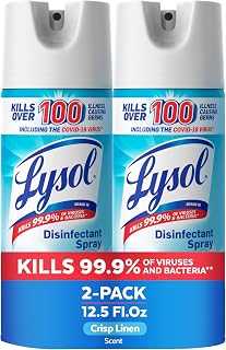 Lysol Disinfectant Spray, Sanitizer, Crisp Linen, 12.5 oz, 2 Pack