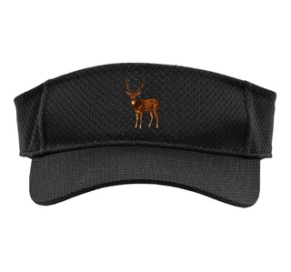 Chital Axis Deer Sport Sun Visor by Chital Axis Deer Lovers Shop – Polyester, Black