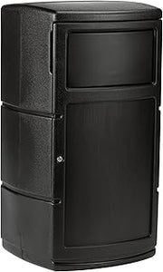 Commercial Zone PolyTec™ Side Entry Trash Container, Square, Dual Flipper, Dome Top