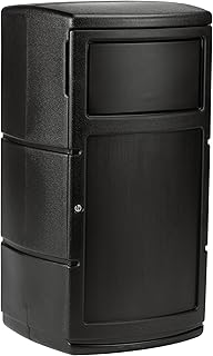 Commercial Zone PolyTec™ Side Entry Trash Container, Square, Dual Flipper, Dome Top
