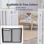 TRIXIE Espresso Brown / Tall / Convertible Wooden Pet Gate Door & Stair Gates