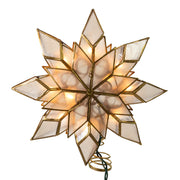 Kurt S. Adler Capiz Star Tree Topper, 10 Clear Lights, 9 Inch