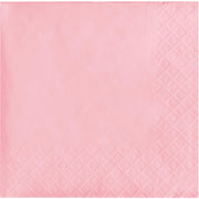 Touch of Color Party Paper Beverage Napkins, Classic Pink, 5 in, 50 ct