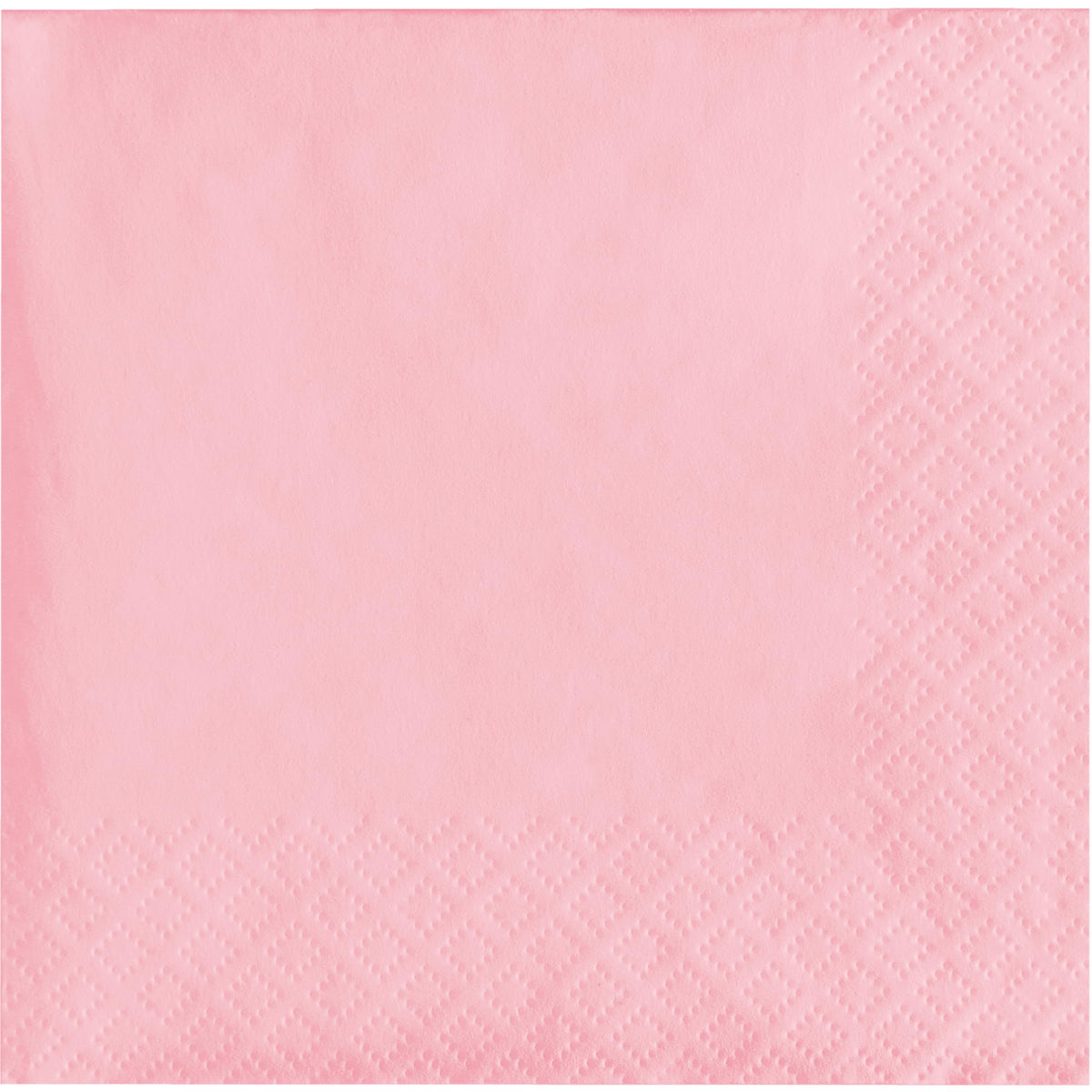 Touch of Color Party Paper Beverage Napkins, Classic Pink, 5 in, 50 ct