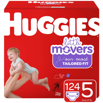 Overnites Nighttime Diapers by HUGGIES – Size 5 (124 Count), Rubber, Multi-color, Model 10036000495536