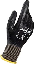 Ultrane 526411 526 Light Duty General Purpose Gloves, 10.5" Grip 'N Proof, Fully Coated Nitrile, 13 Gauge Liner, Knit Wrist, Size 11, Black (1Pair Pack)