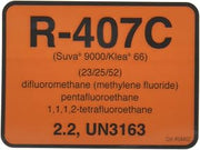 Diversitech R-407C Color Coded Refrigerant ID Label (04407)