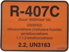 Diversitech R-407C Color Coded Refrigerant ID Label (04407)