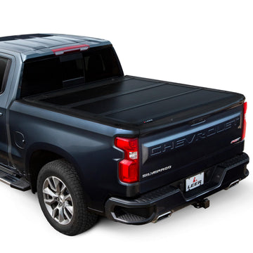 HF350M Tri-Folding Truck Bed Tonneau Cover by LEER – 6' 6" Bed, Fiberglass-reinforced Polymer, Black, Model 631301