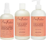 Shea Moisture SheaMoisture Moisturize and Define Shampoo, Conditioner, and Curl and Shine Mist for Curly Hair Care Coconut and Hibiscus with Shea Butter and Coconut Oil