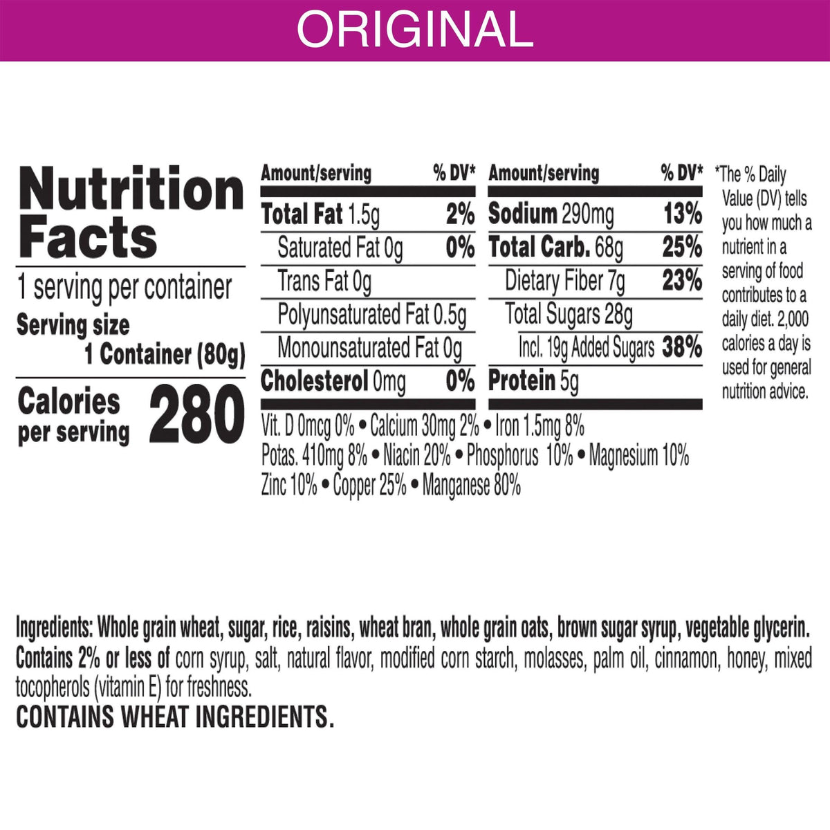 Kellogg's Raisin Bran 2.8 Ounce (Pack of 24) / 12 / 24 Cold Cereal