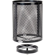 36 Gallon Outdoor Commercial Trash Can by Global Industrial – 23.5 inches (Diameter) x 43 inches (Height), 36.0 gallons, Steel, Black, Model 261948BKD