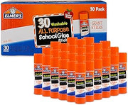 Elmer's All Purpose School Glue Sticks, Washable, 22 Grams, 30 Count - Classroom, Arts & Crafts, #1 Teacher Brand
