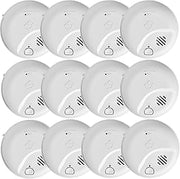 First Alert Smoke and Carbon Monoxide Detector Combination Alarms, SMICO105-AC Smoke Detector Hardwired with 10-Year Battery Backup, 12 Pack