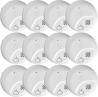 First Alert Smoke and Carbon Monoxide Detector Combination Alarms, SMICO105-AC Smoke Detector Hardwired with 10-Year Battery Backup, 12 Pack
