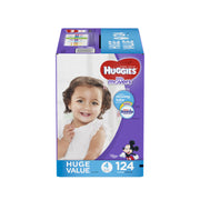 Little Movers Diapers by HUGGIES – 124 Count (Pack of 1), Model 10036000458098