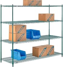 Poly-Green, 4 Tier, Wire Shelving Starter Unit, 72W X 24D X 54H