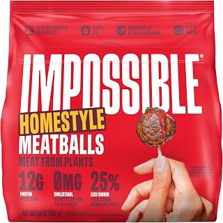 IMPOSSIBLE FOODS Impossible Homestyle Plant Based Meatballs, Fully Cooked, 14 Ounce