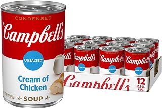 Campbell's Condensed Unsalted Cream of Chicken Soup, 10.5 oz Can (12 Pack)