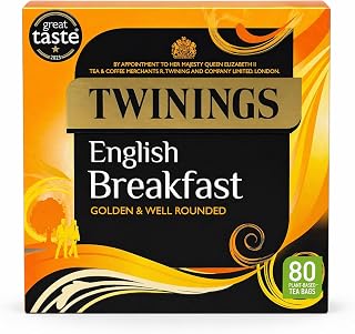 Twinings English Breakfast 80 Teabags 200g (Pack of 4)