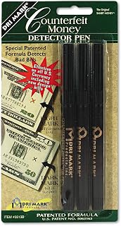 Dri Mark Dri-Mark 3513B1 Smart Money Counterfeit Bill Detector Pen for Use w/U.S. Currency, 3/Pack