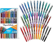 Paper Mate InkJoy Gel Pens, Retractable, Medium Point (0.7 mm), 36 Count - Office Supplies, Smooth, Colorful Ink
