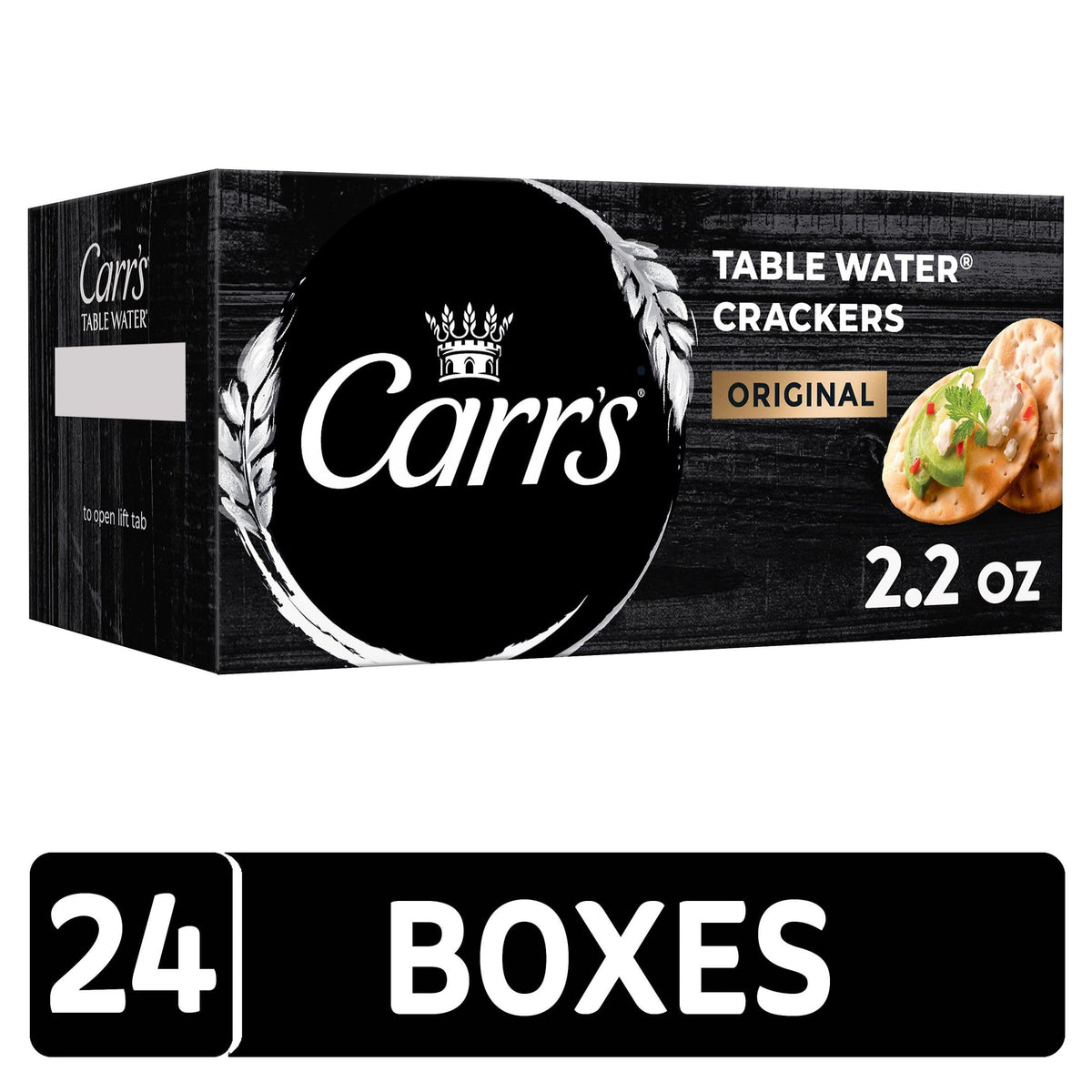 Table Water Crackers by Carr's – 2.2 Ounce (Pack of 24), Pack of 24, Model 5929057306