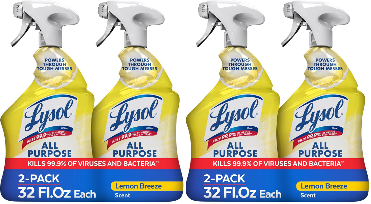 Lysol 32 Fl Oz (Pack of 4) / Lemon Breeze / 1 All-Purpose Cleaners