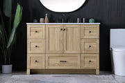 Elegant Kitchen And Bath 48 Inch Single Bathroom Vanity In Mango Wood by Elegant Lighting – 19.00" W x 34.00" H x 48.00" D, Mango Wood, Model VF2848MW