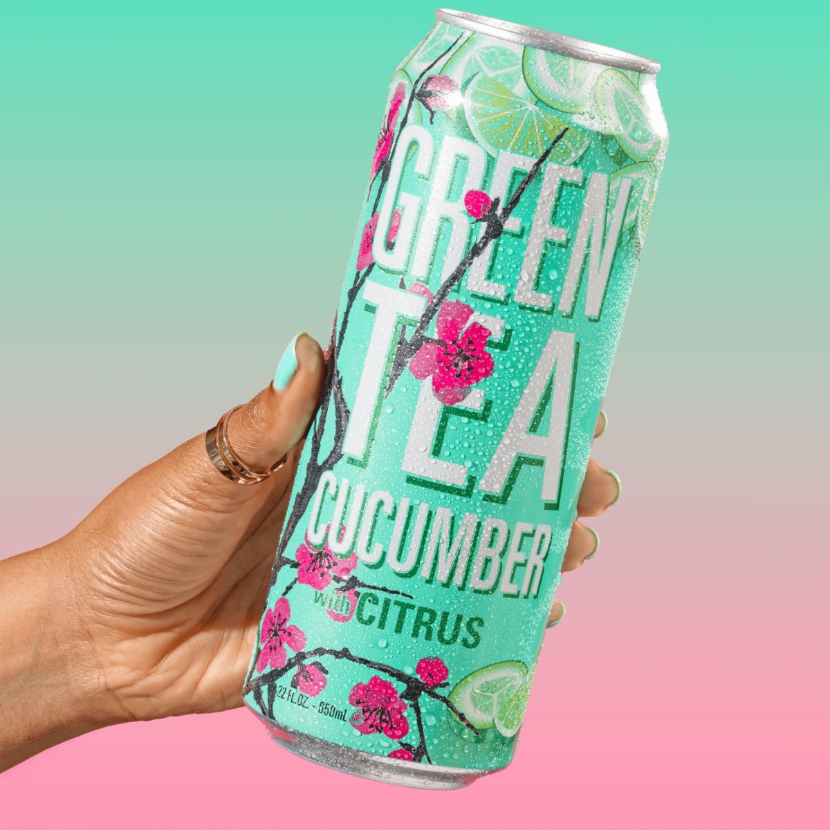 AriZona Green Tea with Cucumber and Citrus / 22 Fl Oz (12 Pack) / 12 Iced Tea