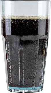 G.E.T. 9916-1-JA Heavy-Duty Shatterproof Faceted Plastic Tumbler, 16 Ounce, Jade (Set of 12)