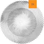 Spiegelau & Nachtmann, set of 2 place plates, crystal glass, samba, size: 32, 008993-0