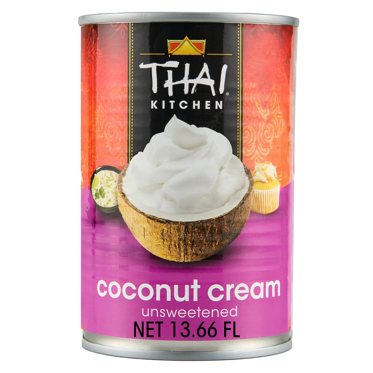 Unsweetened Coconut Cream by Thai Kitchen – 13.66 Fl Oz (Pack of 6), Stainless steel, Pack of 6, Model 737628010929