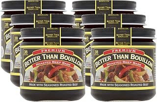 Better Than Bouillon Roasted Beef Base, Made with Seasoned Roasted Beef, Blendable Base for Added Flavor, 38 Servings Per Jar, 8 OZ (Pack of 6)