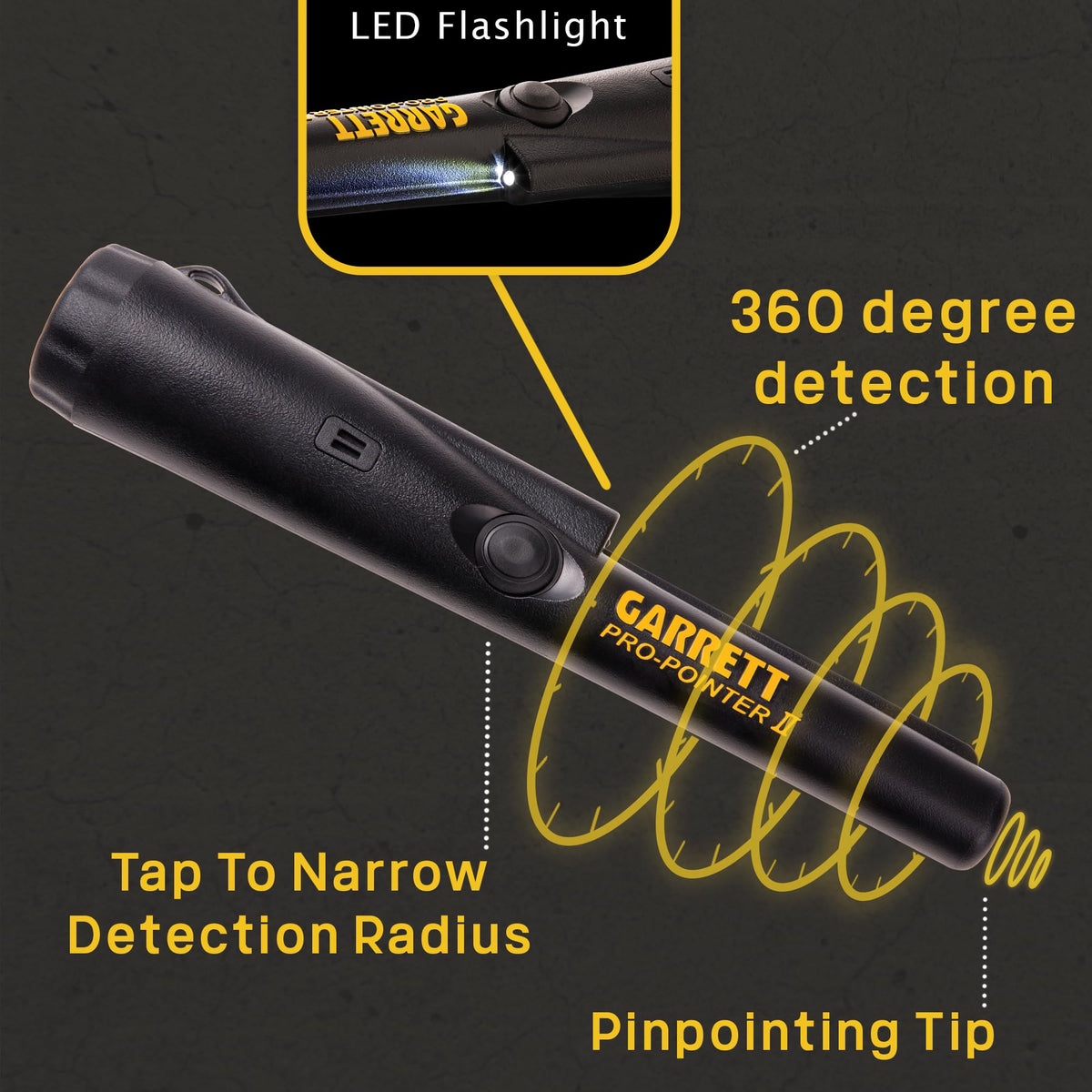 Garrett Pro-Pointer II Metal Detector Pinpointer by Garrett Metal Detectors – Pro-Pointer II, Plastic, Black, Model 1166050