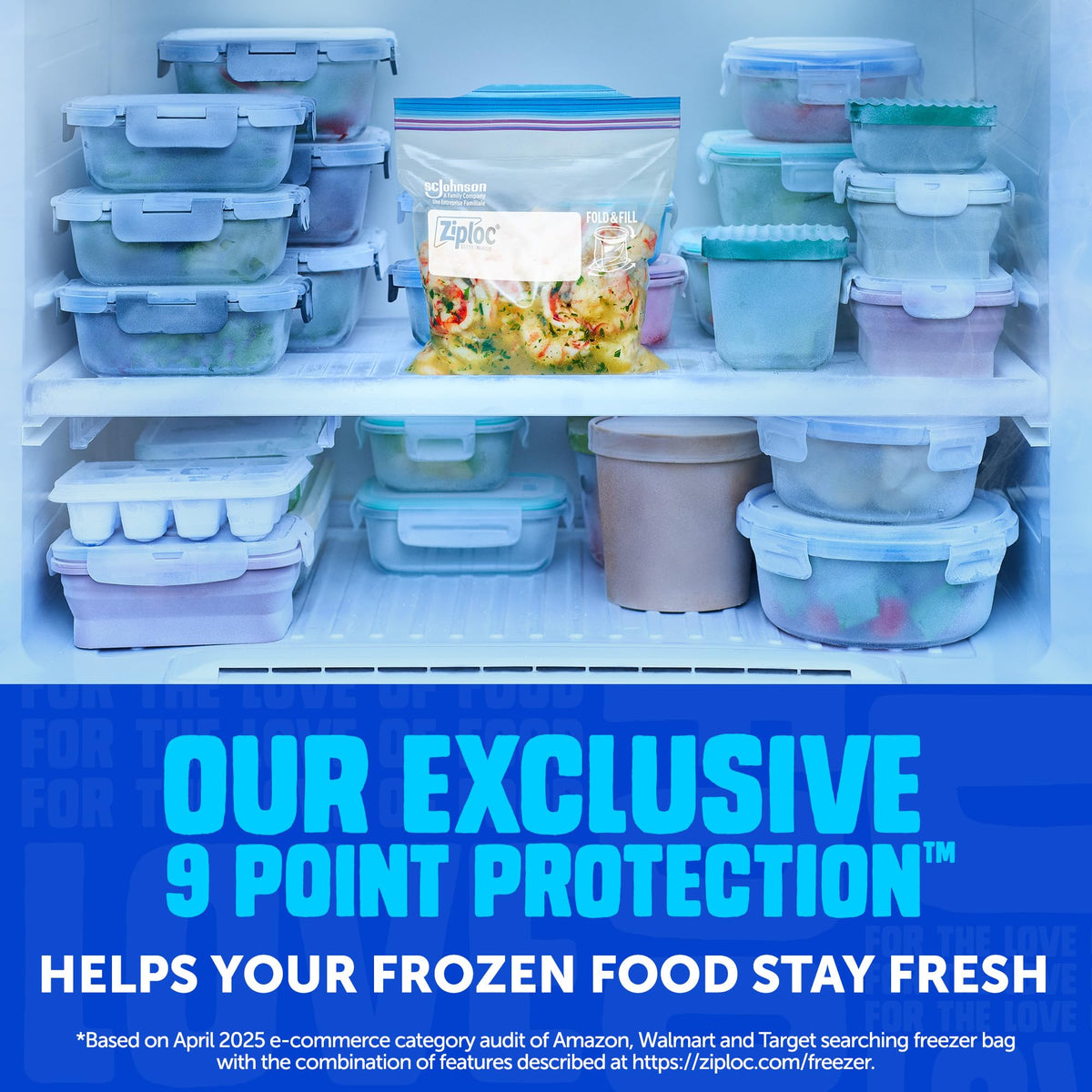 Two Gallon Food Storage Freezer Bags by Ziploc – 30 Count (Pack of 2), 2.0 gallons, Plastic, Blue, Pack of 2