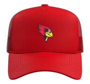 Winston Redbirds Trucker Hat with Adjustable Mesh Back by Winston High School, Winston, MO 64689 – Polyester, Red