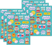 Eureka Scented Stickers, Bubblegum, 80/Pack, 6 Packs/Bundle (EU-650935-6)