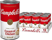 Campbell's Condensed Cream of Chicken Soup, Family Size 22.6 Ounce Can (Pack of 12)