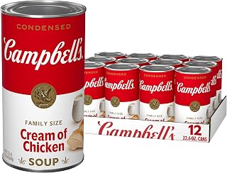 Campbell's Condensed Cream of Chicken Soup, Family Size 22.6 Ounce Can (Pack of 12)