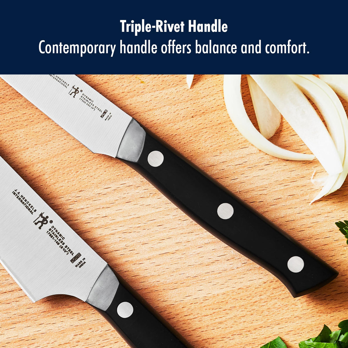 Dynamic Razor-Sharp 2-pc Compact Chef Knife Set by HENCKELS – 8", Stainless Steel, Model 17570-002