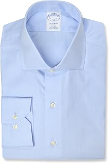 Brooks Brothers Mens Regular Fit Luxury Cotton Spread Collar Button Down Shirt,