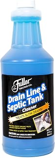 Fuller Brush Drain Line & Septic Tank Cleaner – 32 oz Enzyme-Based Drain Cleaner for Slow Drains, Grease & Food Buildup, Safe for PVC/Metal Pipes & Septic Systems (Pack of 1)