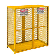 Vertical Gas Cylinder Cabinet by Durham – Alloy Steel, Yellow, Model EGCVC18-SC-50