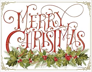 Lang, Christmas Holly Boxed Christmas Cards by Nicole Tamarin