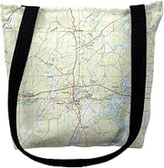 Betsy Drake Logan Martin Lake, AL Nautical Map Medium Tote Bag 16x16